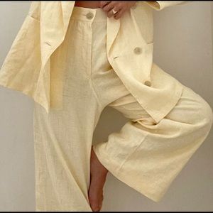 NWT Bohéme Goods Linen Trousers in Straw